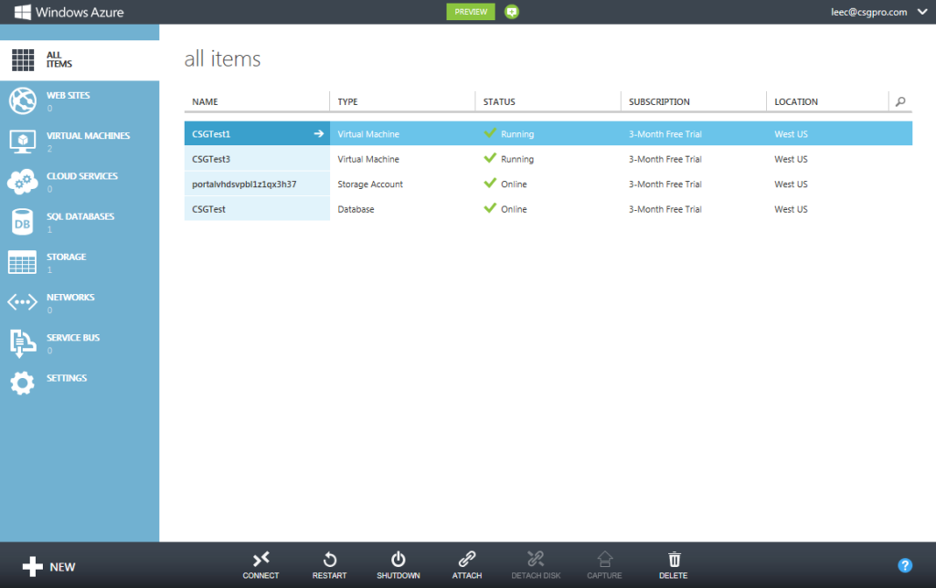 Creating an Azure VM with SQL Server 2012 - Skypoint